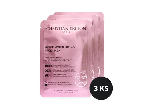 3× Hyper Moisturizing Face Masks – Тканинна маска з гіалуроновою кислотою для інтенсивного зволоження