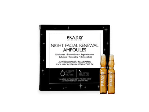 Proteoglycans night facial renewal - Ексфоліаційні нічні ампули з AHA та ніацинамідом