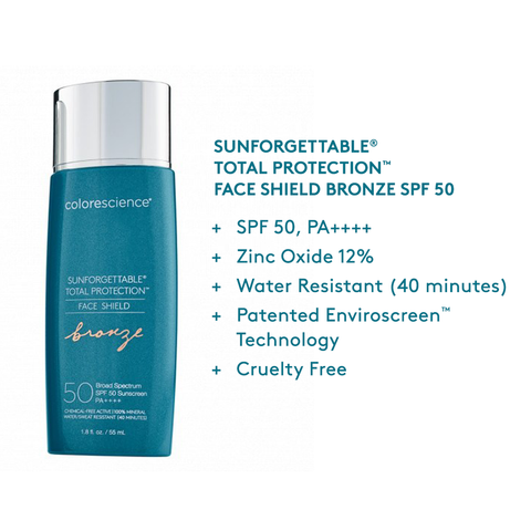 Sunforgettable® Total Protection™ Face Shield Bronze SPF 50 – Bronzujúci ochranný krém